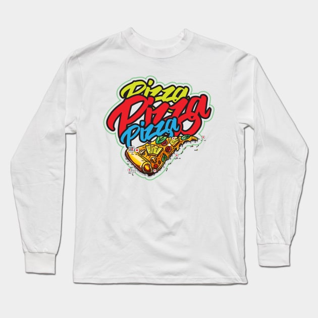 Love Pizza Long Sleeve T-Shirt by RA1